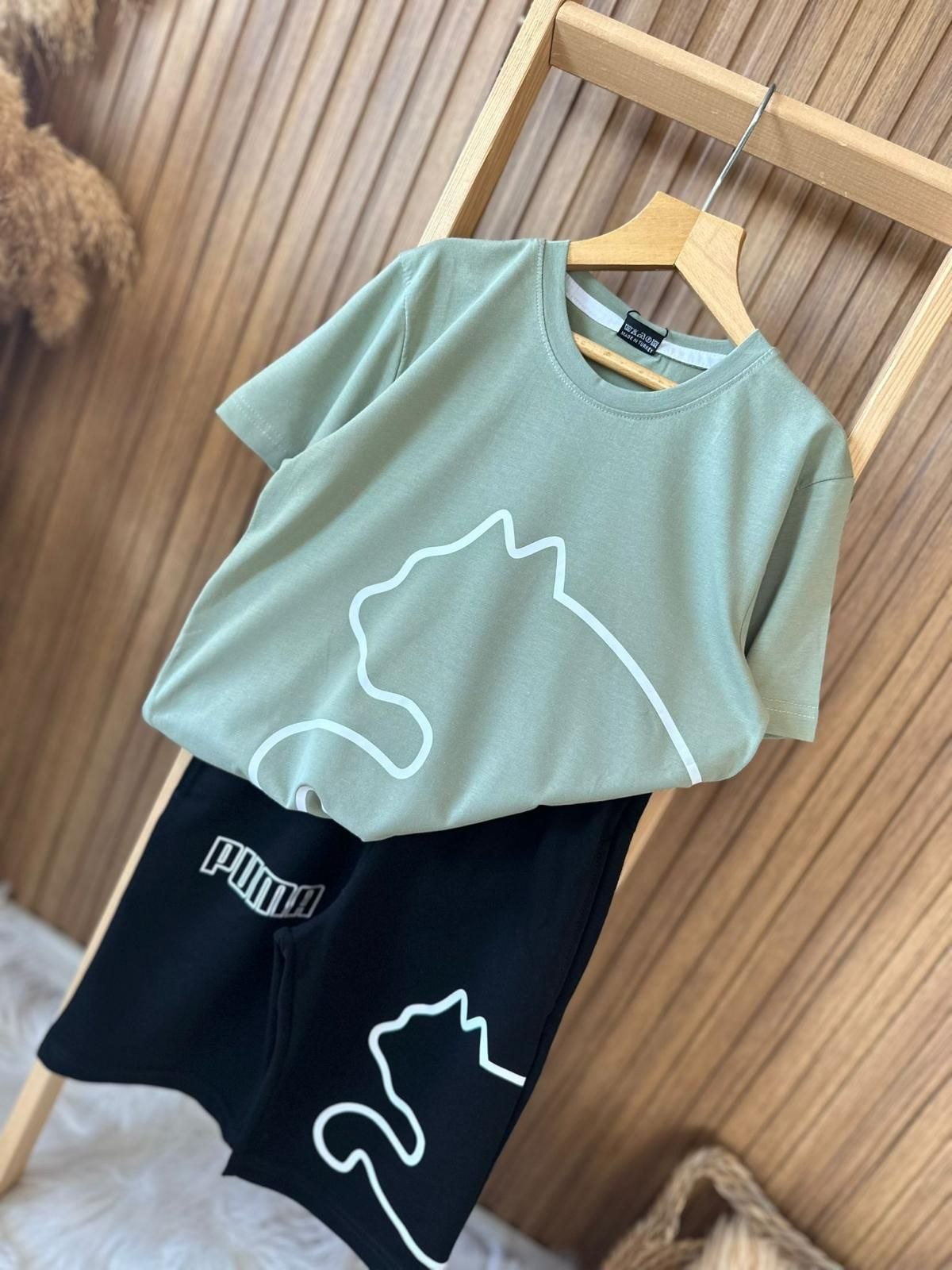 Girls Denim Butterfly T-shirt & Jean Shorts Set — Product image