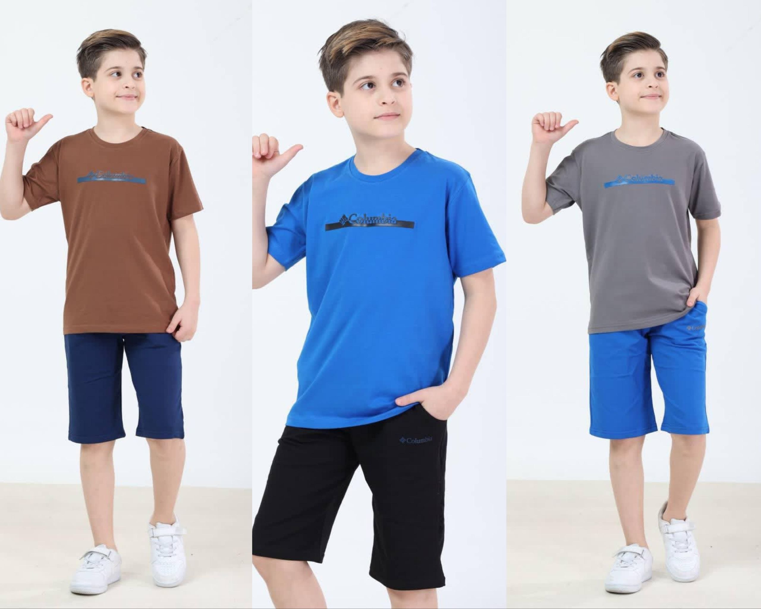 Boys' Sporty Bar-Logo T-Shirt & Shorts Set - Multicolor